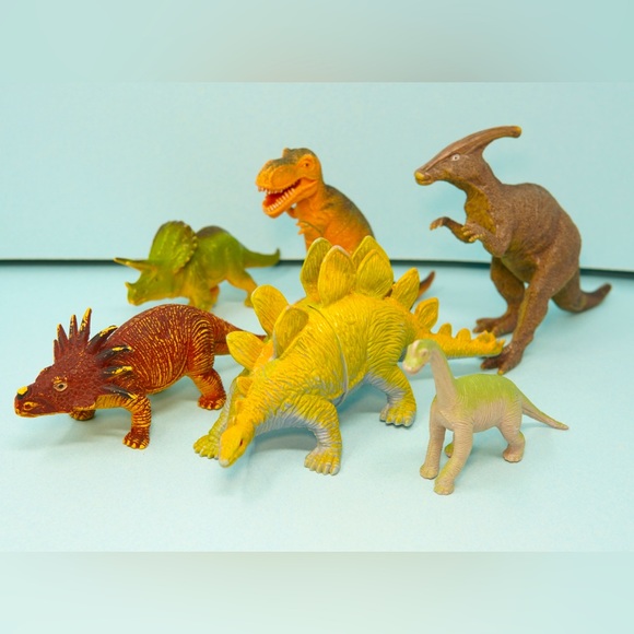 Vintage Toys 6 Vintage 99s Dino Toys Dinosaur Bundle Lot Plastic